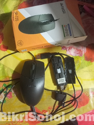 Modem and mouse